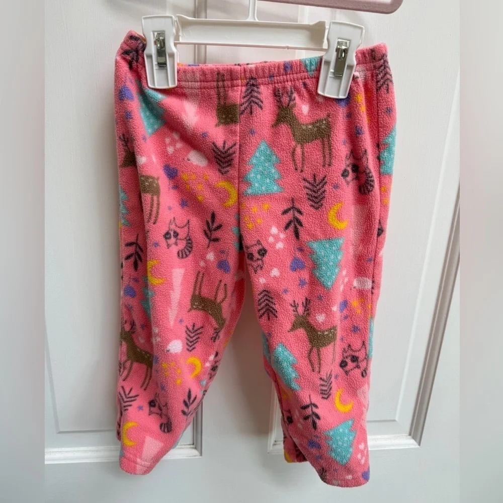 Carter’s 2T Girls Pink Forest Fleece Pajama Pants